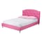 Baxton Studio Canterbury Pink Leather Contemporary Full-Size Bed 113-6046 - alternate 1